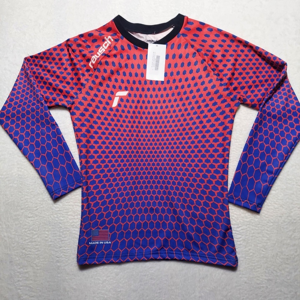 Reusch Hexicon Jersey Women M Blue Red Brand New Long Sleeve Soccer Athletic Top